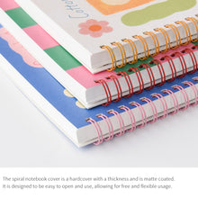 Load image into Gallery viewer, Monolike Unmatched Friends A5 Line Spiral Notebook Series.2, Pink Blue - Hardcover 5.83 x 8.27inch 128 Page
