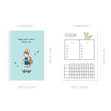 Load image into Gallery viewer, Monolike Happy and Lucky 4 Month Study Planner, Skateboard - Academic Planner, Weekly &amp; Monthly Planner, Study plan
