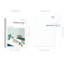 Load image into Gallery viewer, Monolike Ordinary days Grid Spiral Notebook, Office - Hardcover 5.83 x 8.27inch 128 Page
