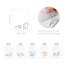 Load image into Gallery viewer, Monolike Olly Molly Drawing Tracing Sticky it - 5p Set, Self-Adhesive Memo Pad 30 Sheets, 5.5x7cm
