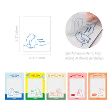 Load image into Gallery viewer, Monolike Story Town Drawing Tracing Sticky it - 5p Set, Self-Adhesive Memo Pad 30 Sheets, 5.5x7cm

