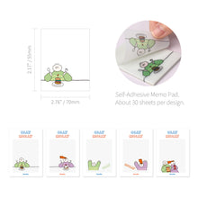 Load image into Gallery viewer, Monolike Olly Molly Colouring Tracing Sticky it - 5p Set, Self-Adhesive Memo Pad 30 Sheets, 5.5x7cm
