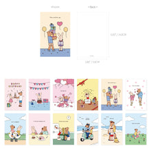 Load image into Gallery viewer, Monolike Happy and Lucky, Good days Single card - mix 12 pack, lovely 12 Single greeting card, 3.9x5.8&quot;
