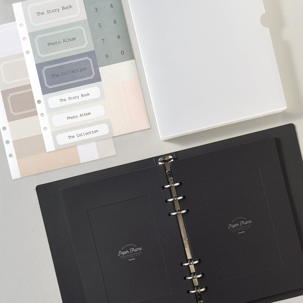 Monolike A5 6ring Basic Binder Photo Album Black SET - Fits
