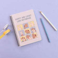 Load image into Gallery viewer, Monolike Happy and Lucky A5 Line Spiral Notebook, Photo booth - Hardcover 5.83 x 8.27inch 128 Page
