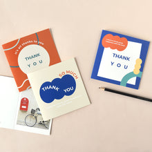 Load image into Gallery viewer, Monolike PAPER THINGS L , Thank you Objet 6P A SET - Greeting card, Folding card, Cards Assortment, Birthday, Thinking of You, 6 cards +  6envelopes, 135x135mm
