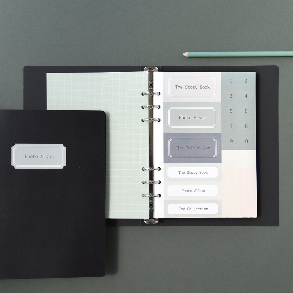 Monolike A5 6ring Basic Binder Photo Album Black SET - Fits