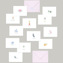 Load image into Gallery viewer, Monolike Day-by-day Card, Little garden - Mix 36 Mini Postcards, 36 envelopes, 36 stickers Package
