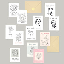 Load image into Gallery viewer, Monolike Day-by-day Card, Henri Matisse Drawing - Mix 36 Mini Postcards, 36 envelopes, 36 stickers Package
