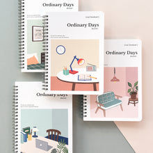Load image into Gallery viewer, Monolike Ordinary days Grid Spiral Notebook, Study room - Hardcover 5.83 x 8.27inch 128 Page
