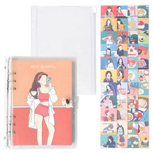 Load image into Gallery viewer, Monolike A5 FALL IN NEWTRO Diary Set, Morning - Academic Planner Weekly &amp; Monthly Planner with PVC Cover, Zipper bag, Sticker

