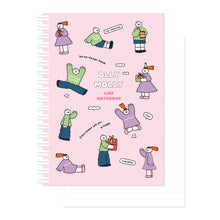 Load image into Gallery viewer, Monolike Olly Molly A5 Line Spiral Notebook, Memories - Hardcover 5.83 x 8.27inch 128 Page
