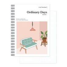 Load image into Gallery viewer, Monolike Ordinary days Grid Spiral Notebook, Living room - Hardcover 5.83 x 8.27inch 128 Page
