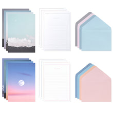 Load image into Gallery viewer, Monolike Photo, Moon Letter Paper and Envelopes Set - 8Type, 32 Letter Paper + 16 Envelopes

