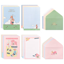Load image into Gallery viewer, Monolike Happy and Lucky Memories Letter Paper and Envelopes Set - 8Type, 32 Letter Paper + 16 Envelopes
