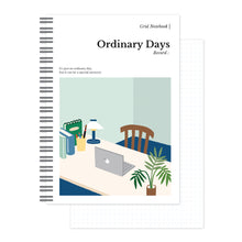Load image into Gallery viewer, Monolike Ordinary days Grid Spiral Notebook, Office - Hardcover 5.83 x 8.27inch 128 Page
