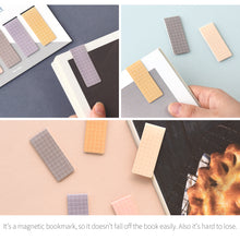 Load image into Gallery viewer, Monolike Magnetic Bookmarks Grid Sunset + Soft clay, Set of 10
