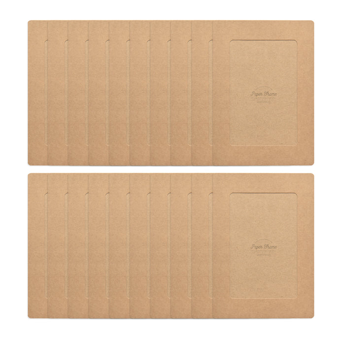 Monolike Paper Photo Frames 4x6 Inch Kraft 20 Pack - Fits 4x6 Pictur