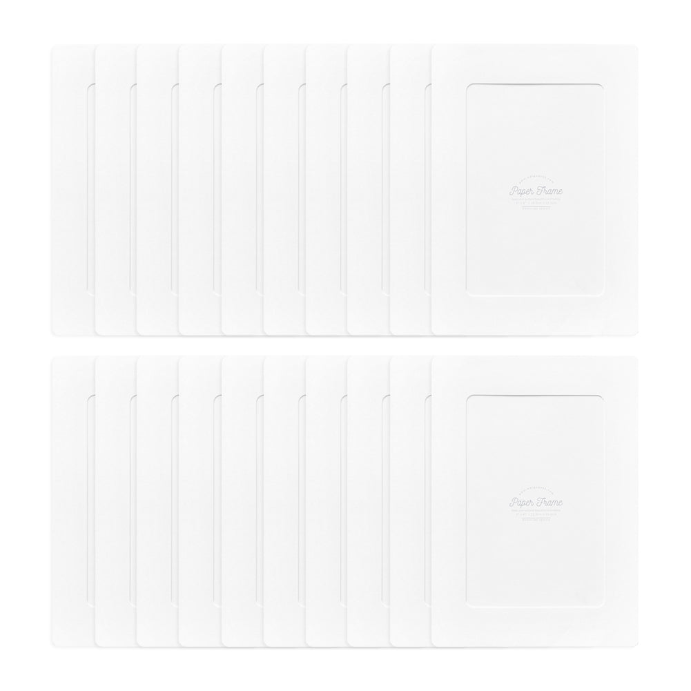 Monolike Paper Photo Frames 4x6 Inch White 20 Pack - Fits 4