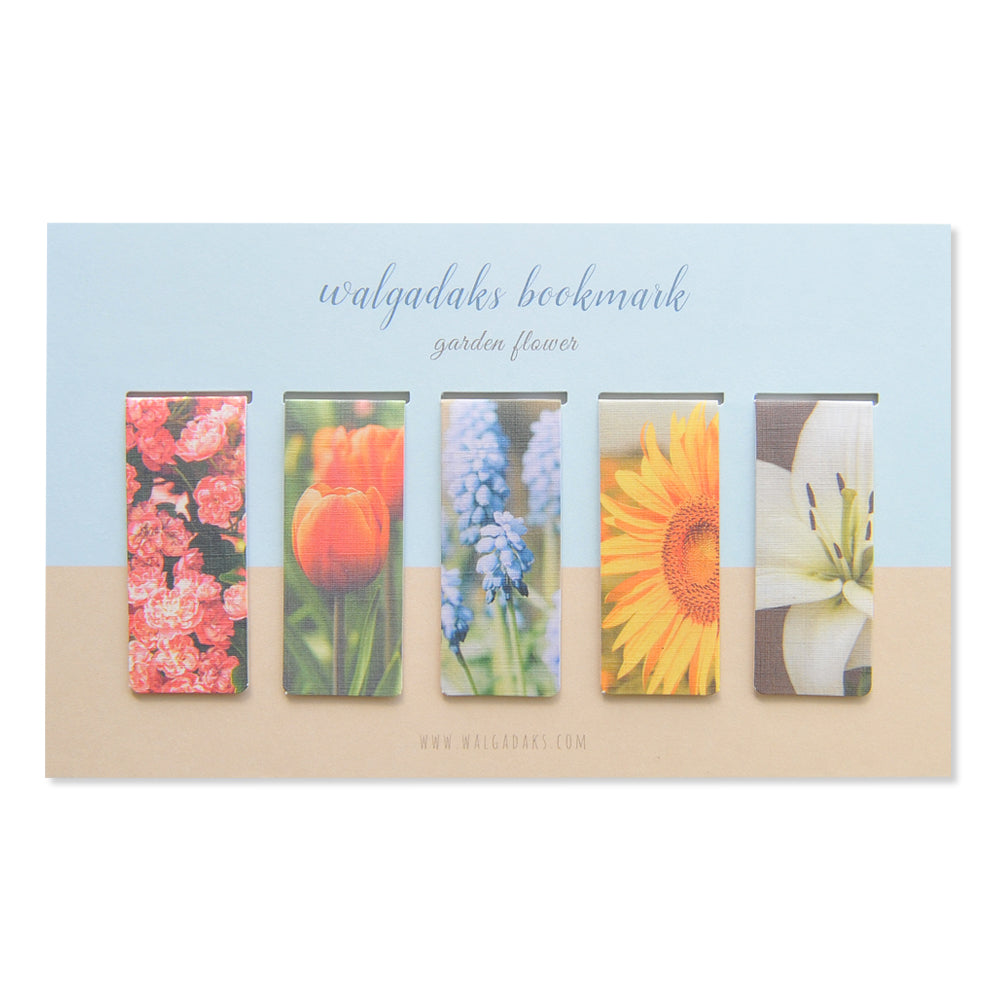 Monolike Magnetic Bookmarks Garden Flower, set of 5