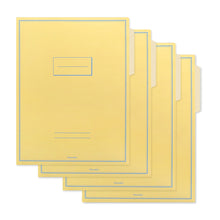 Load image into Gallery viewer, Monolike File Folders Yellow, 4 Yellow Pack with two pockets, Fits for A4 and letter size paper
