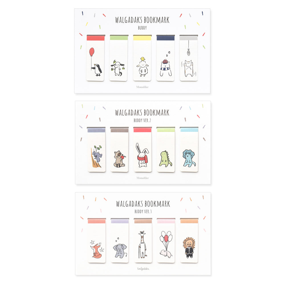 Monolike Magnetic Bookmarks Buddy ver.1 + ver.2 + ver.3, 15 Pieces