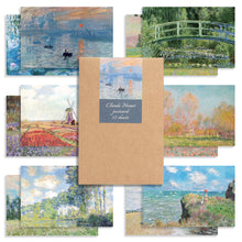 Load image into Gallery viewer, Monolike Claude Monet Postcards - mix 12 pack, Famous painting and Famous 12 Claude Monet postcards
