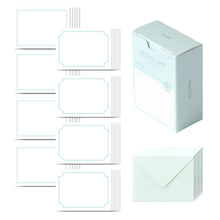 Load image into Gallery viewer, Monolike Message Blank mint Card - Mix 40 Mini Postcards, 20 envelopes Package
