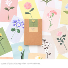 Load image into Gallery viewer, Monolike The Flower Postcards - mix 12 pack, emotional and sophisticated postcards
