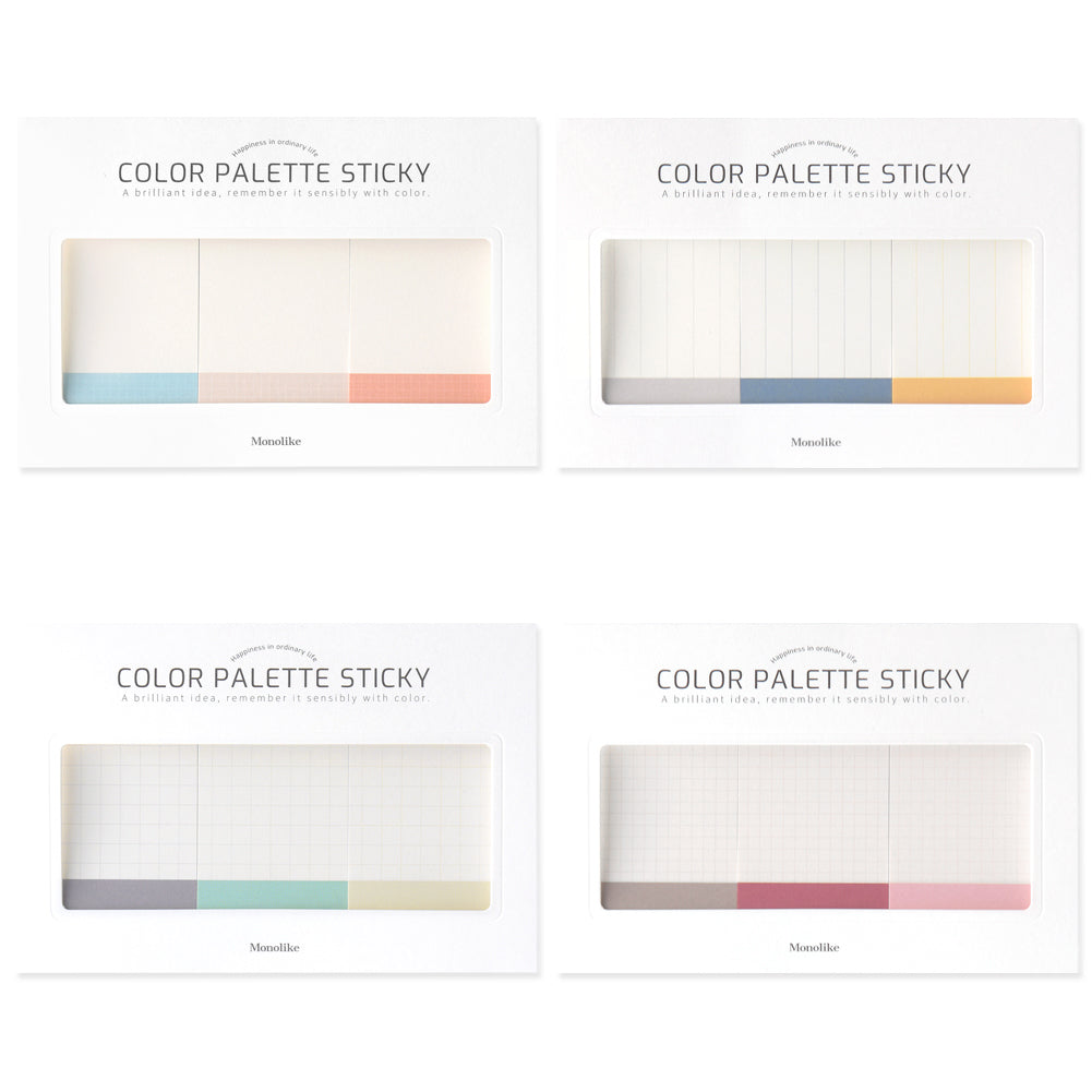 Monolike Color Palette Sticky Index 300 SET 4P - Self-Adhesive Memo Pa