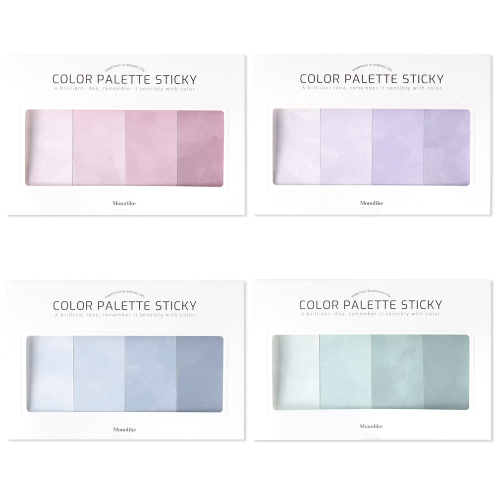 Monolike Color Palette Sticky Color painting 400 A SET 4P - Self-Adhesive Memo Pad 30 sheets