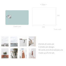 Load image into Gallery viewer, Monolike Message Last summer ver.1 card - mix 40 mini postcards, 20 envelopes package
