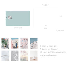 Load image into Gallery viewer, Monolike Message Break time ver.1 card - mix 40 mini postcards, 20 envelopes package
