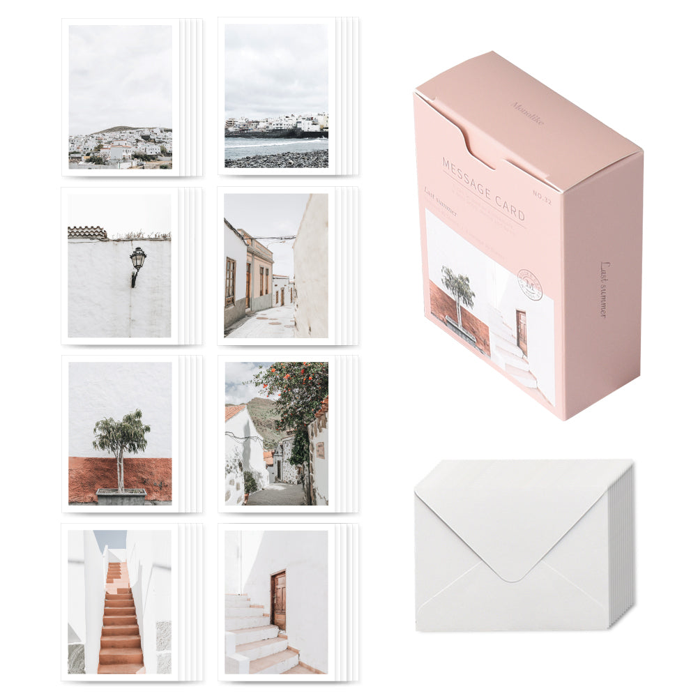 Monolike Message Last summer ver.1 card - mix 40 mini postcards, 20 envelopes package