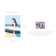 Load image into Gallery viewer, Monolike A5 FALL IN NEWTRO Diary Set, Surfing board - Yearly Plan, Monthly plan, Weekly Plan, Scheduler, Illustration Diary
