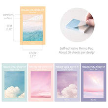 Load image into Gallery viewer, Monolike Feeling Ver.2 Sticky-it - 5p Set Self-Adhesive Memo Pad 50 Sheets

