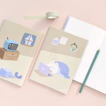 Load image into Gallery viewer, Monolike A5 Haru Free Notebook, The Daily Life of Gureum B 4p SET - Blank Notebook, PVC Cover

