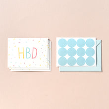 Load image into Gallery viewer, Monolike Day-by-day Card, Happy birthday ver.2 - Mix 36 Mini Postcards, 36 envelopes, 36 stickers Package
