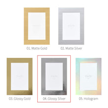 Load image into Gallery viewer, Monolike Standing Paper Frame 4x6 Metallic Series Glossy Silver 10p 4x6Inch Size
