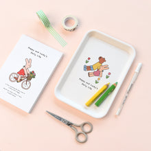 Load image into Gallery viewer, Monolike Happy and Lucky, Bicycle+Greenpark Tray 2P Set - melamine,serving plate,desk supplies,organizer,storage box,Kitchenware, Serveware,Dinnerware
