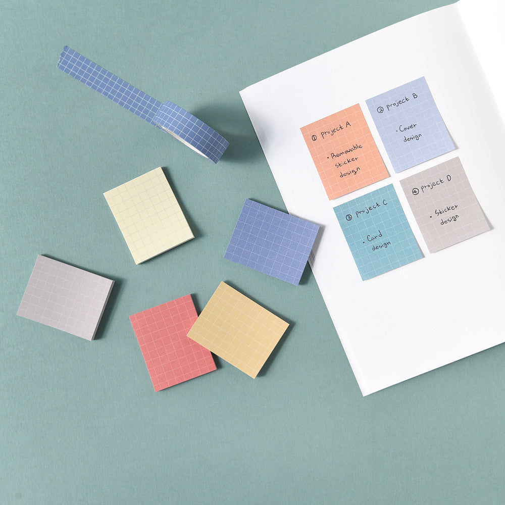 Monolike Color Palette Sticky Grid 500 A Set 4p - Self-Adhesive Memo P