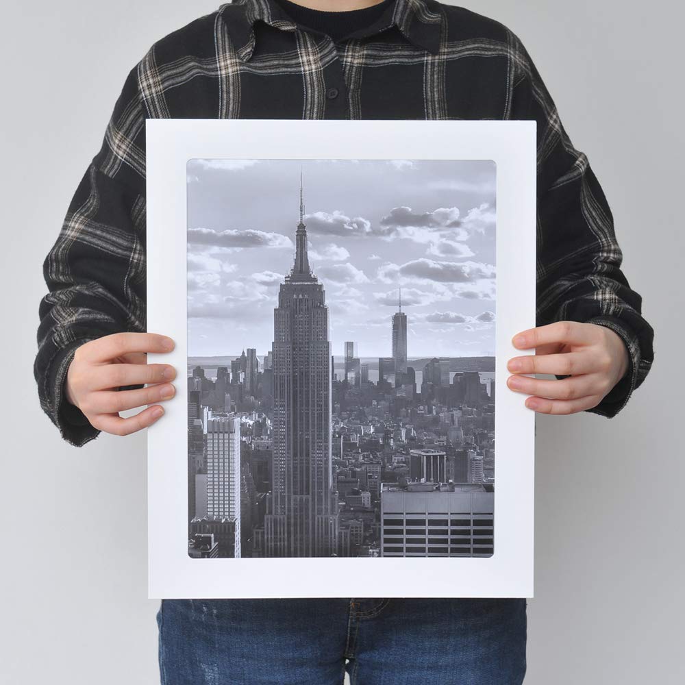 Monolike Paper Photo Frames 11x14 Inch White 5 Pack - Fits 11