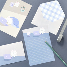 Load image into Gallery viewer, Monolike Gureum&#39;s Daily Life Letter Paper and Envelopes Set - 8Type, 32 Letter Paper + 16 Envelopes
