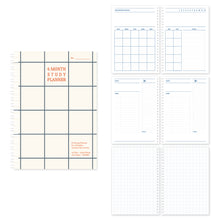 Load image into Gallery viewer, Monolike Checkers 4 Month Study Planner, Beige - Academic Planner, Weekly &amp; Monthly Planner, Study plan
