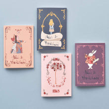 Load image into Gallery viewer, Monolike Story mini notebook Alice 4p SET _fairy tale, Mini note, Pocket note, Mini size, Pocket size, Cute note
