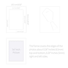 Load image into Gallery viewer, Monolike Slim&amp;Light Standing Paper Photo Frame Box Set 5x7 White 100 pcak - Fits 5&quot;x7&quot; Pictures
