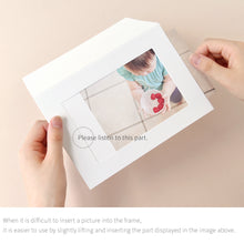Load image into Gallery viewer, Monolike Paper Frame Photo Card, Line 25P SET - 4x6 Inch Picture Frame Note Card, Greeting cards, Assorted Happy Birthday, Thank you
