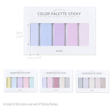 Load image into Gallery viewer, Monolike Color Palette Sticky Grid 500 B Set 4p - Self-Adhesive Memo Pad 30 sheets
