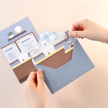 Load image into Gallery viewer, Monolike Gureum&#39;s Daily Life Letter Paper and Envelopes Set - 8Type, 32 Letter Paper + 16 Envelopes
