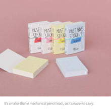 Load image into Gallery viewer, Monolike Must Have Sticky Squared 4p SET Self-Adhesive Memo Pad 80 sheets, Daily Sticky, Diary, Memo
